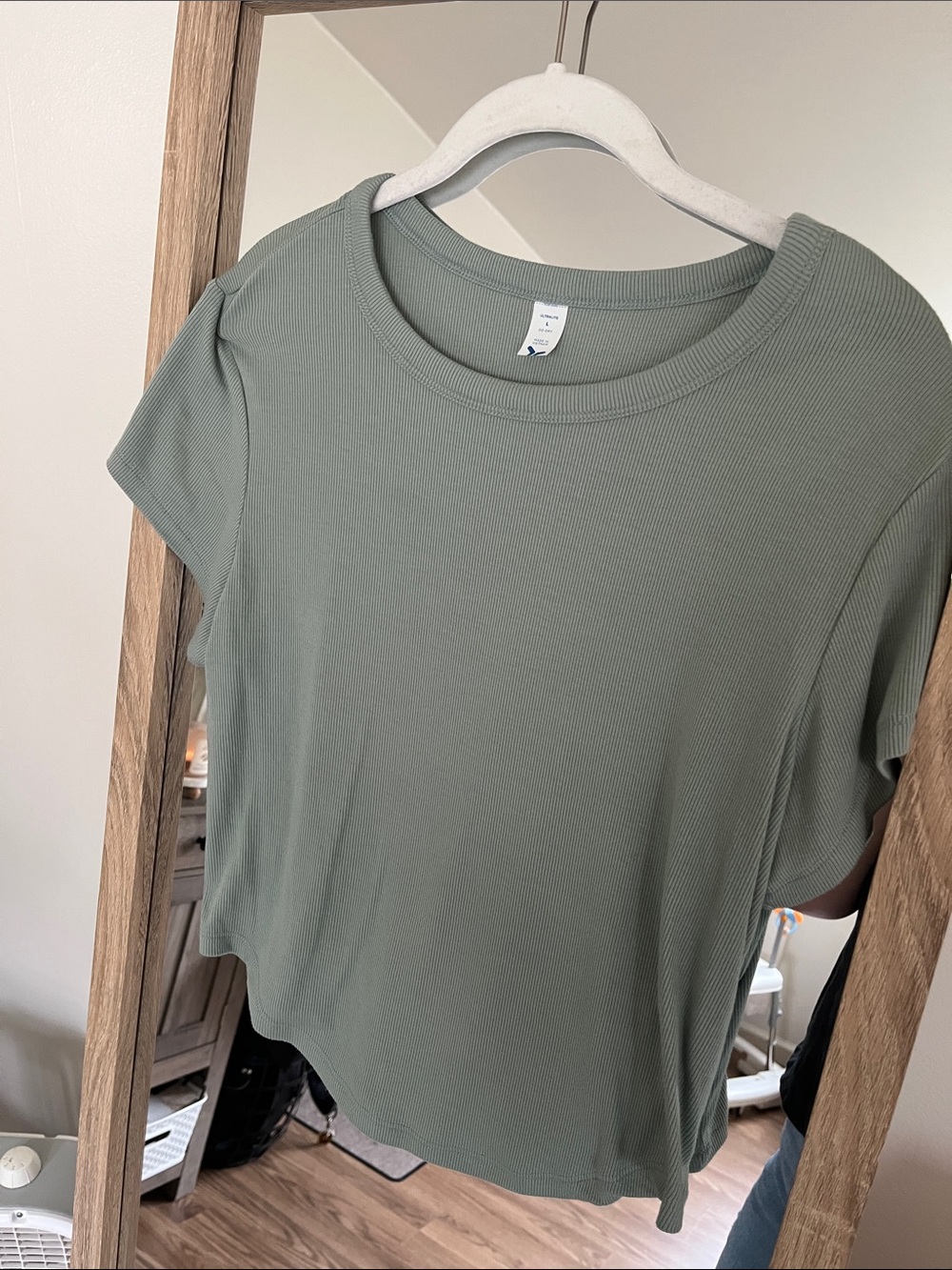 Old Navy Ribbed Short-Sleeve Tee - Sage